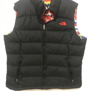 RARE North Face 700 Down Vest RU 14 Flag Print
